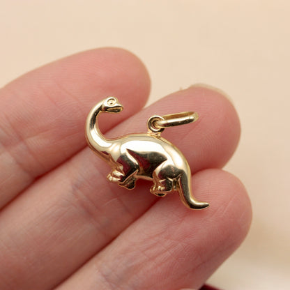 Vintage 9ct Gold Diplodocus Dinosaur Charm, 1993