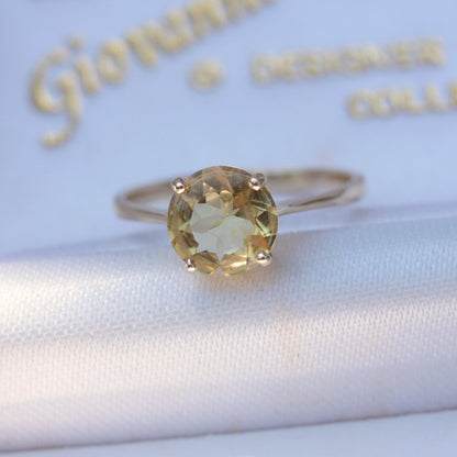Pre-owned 9ct Gold Citrine Solitaire Ring