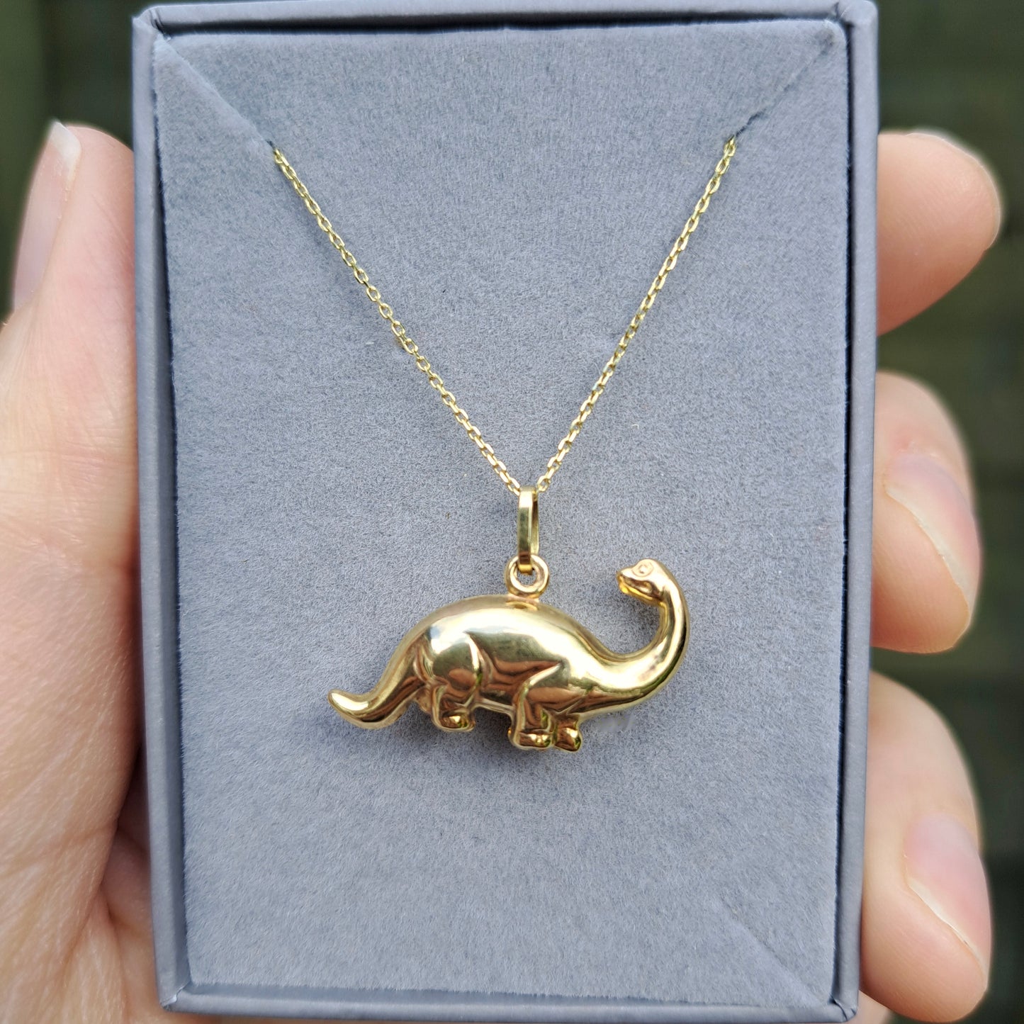 9ct Gold Diplodocus Charm / Pendant