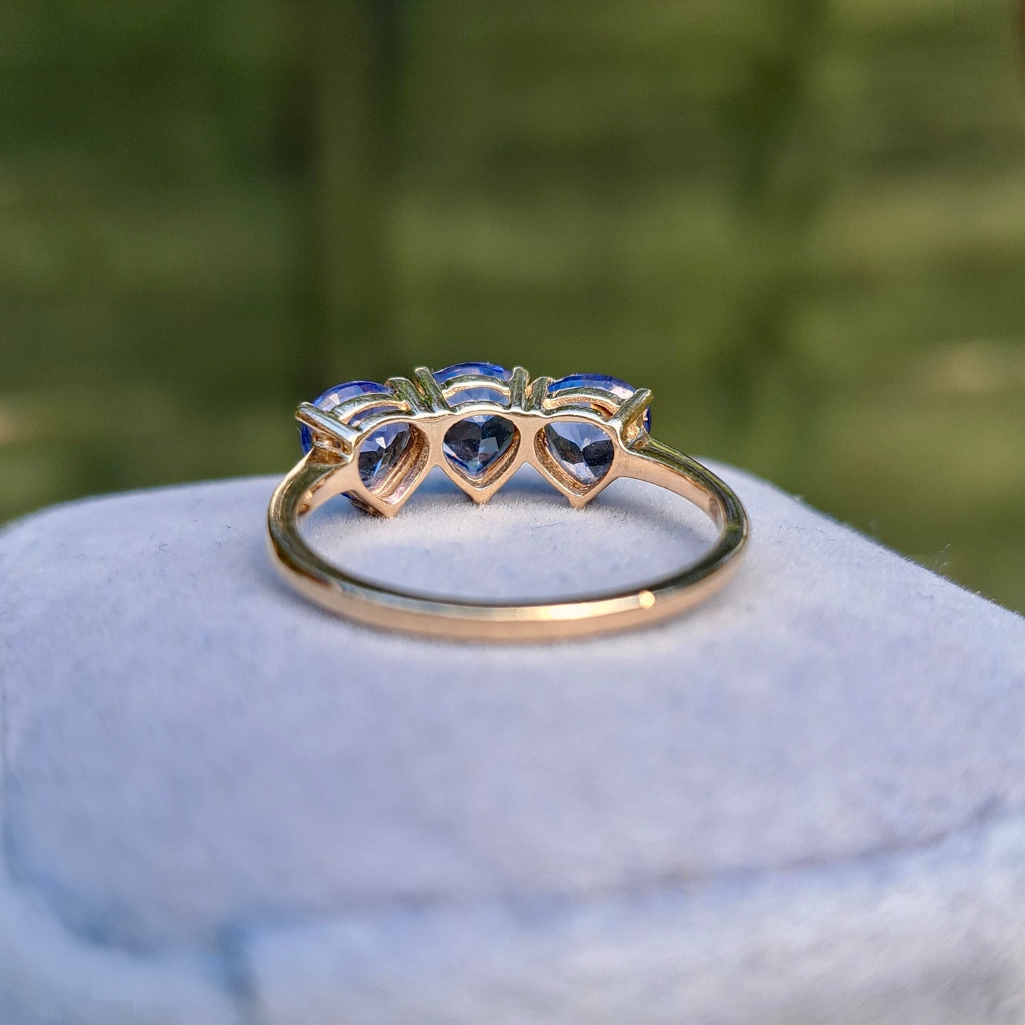 Pre-owned 9ct Gold Tanzanite Three Stone Ring, 2014