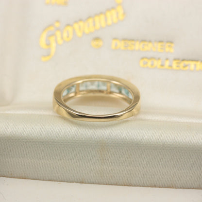 Pre-owned 9ct Gold and Square Cut Topaz Ring, 2004