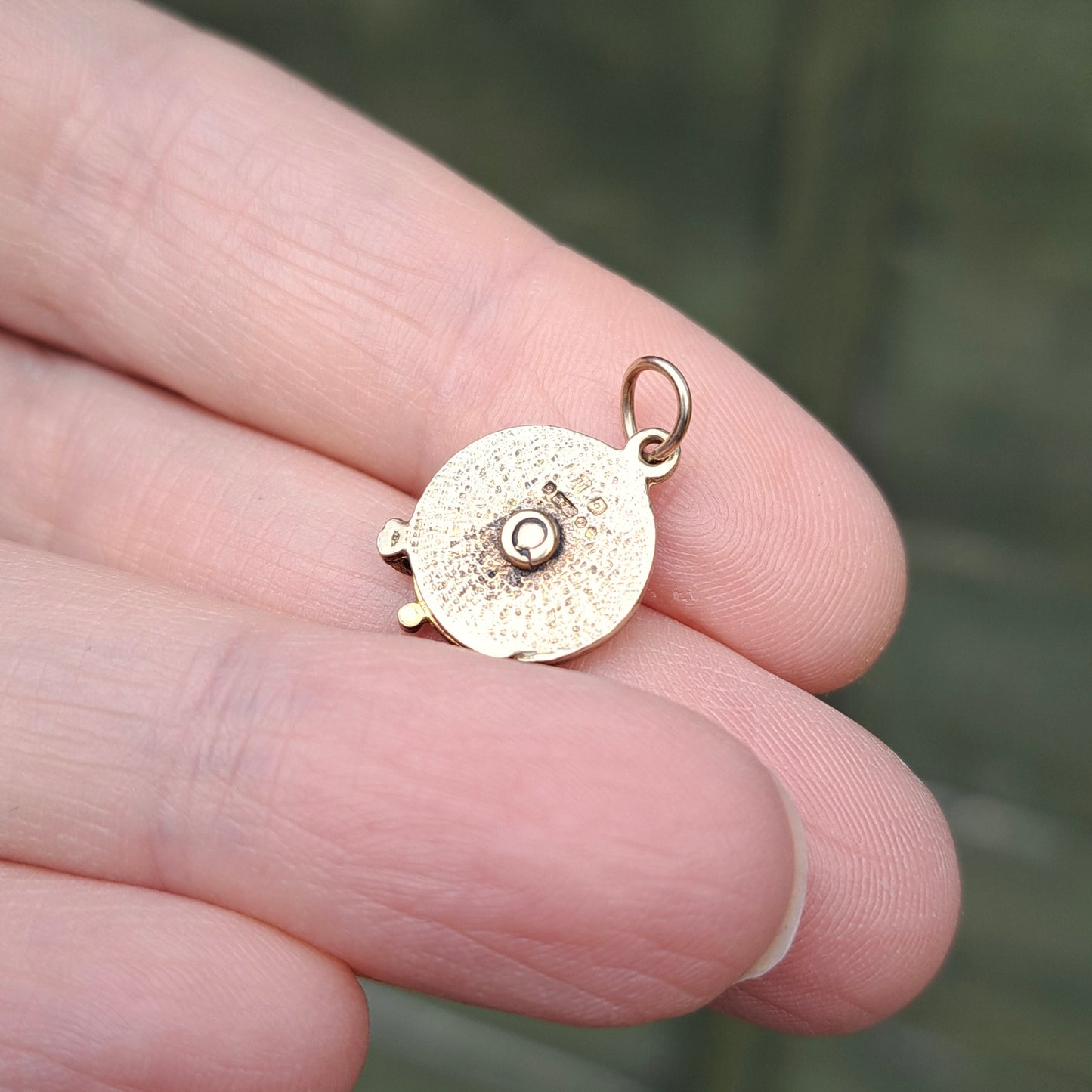 Vintage 9ct Gold Moving Rotary Dial Charm, 1968