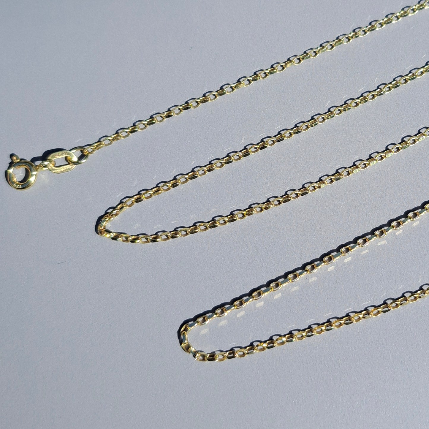 affordable 9ct gold belcher chain necklace