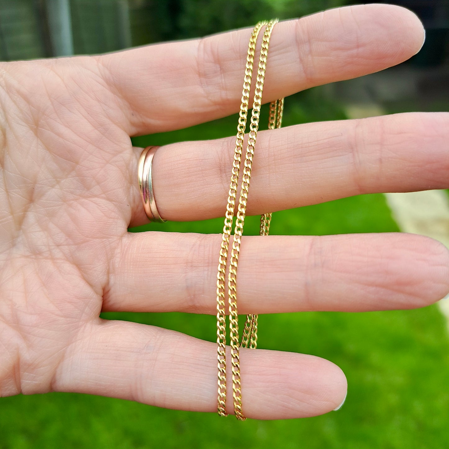brand new affordable gold curb chain necklace