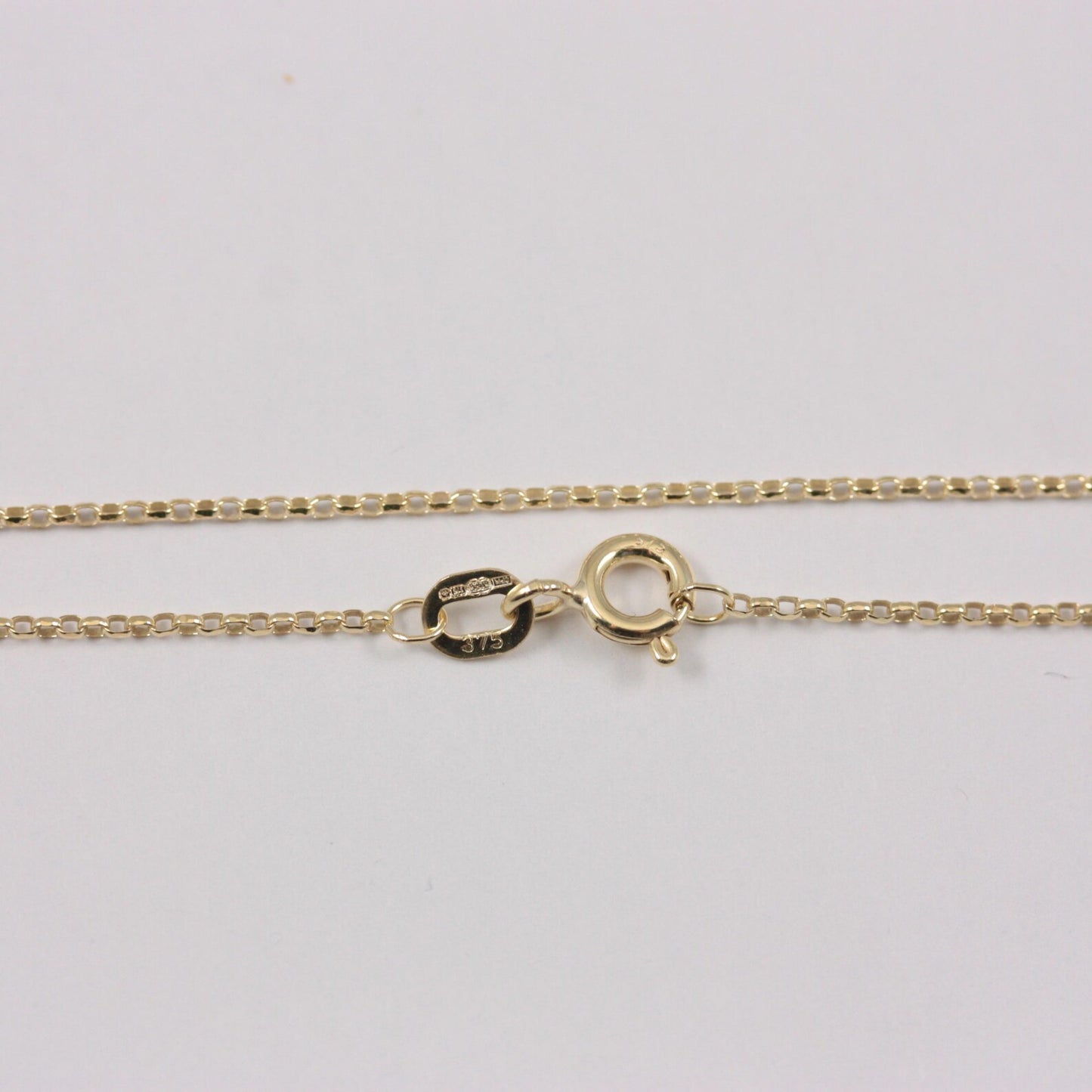 Solid 9ct Gold Diamond Cut Belcher Chain Necklace, 1mm