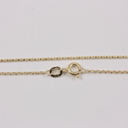 Solid 9ct Gold Diamond Cut Belcher Chain Necklace, 1mm