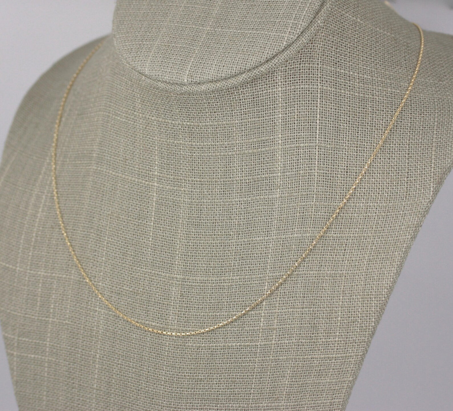 Solid 9ct Gold Diamond Cut Belcher Chain Necklace, 1mm