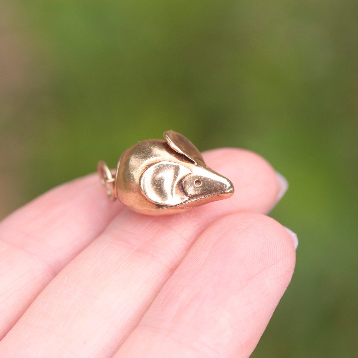 9ct gold vintage mouse charm