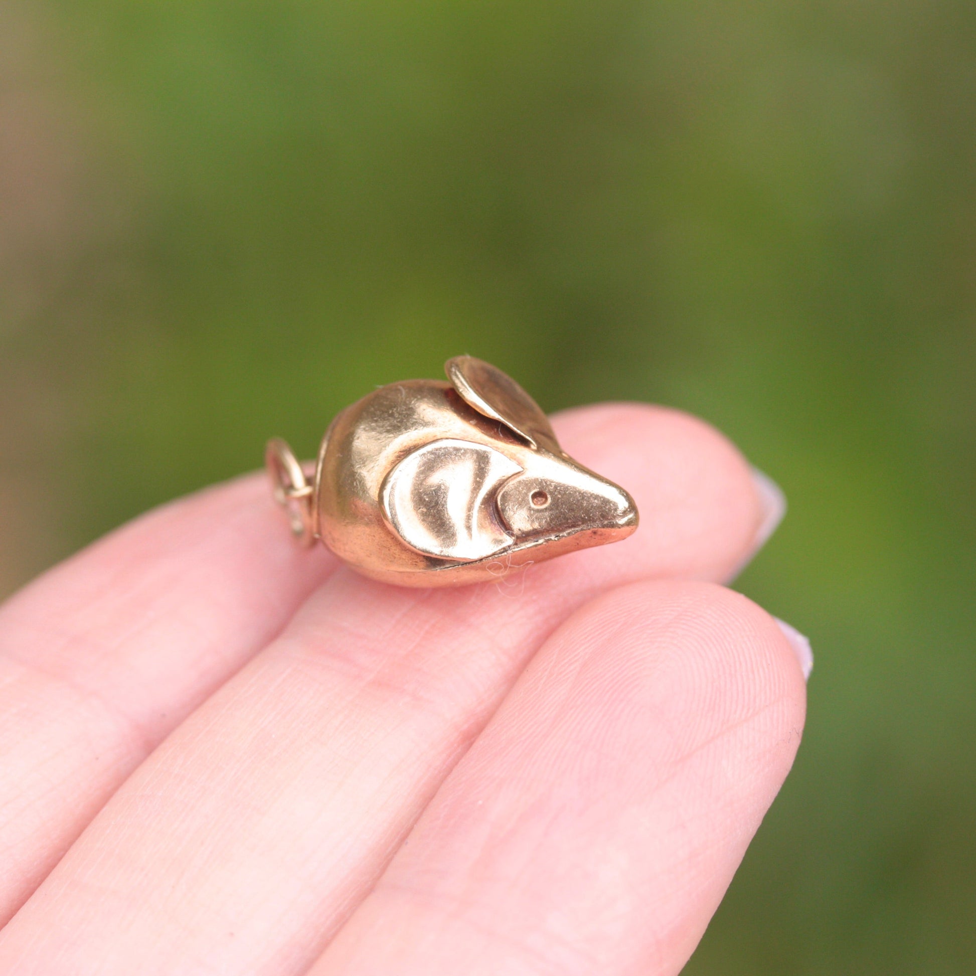 9ct gold vintage mouse charm