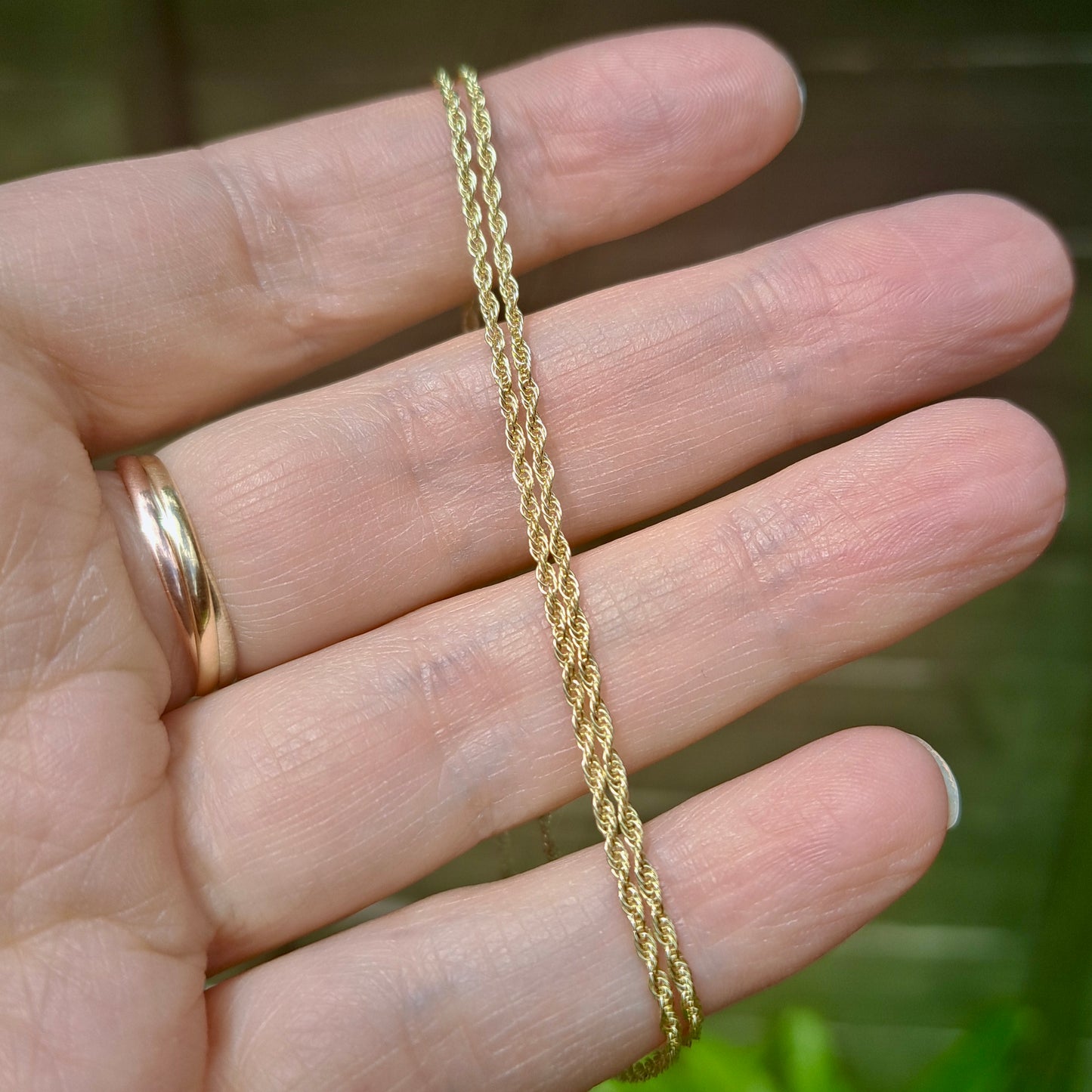 Solid 9ct Yellow Gold Rope Chain Necklace, 1.2mm