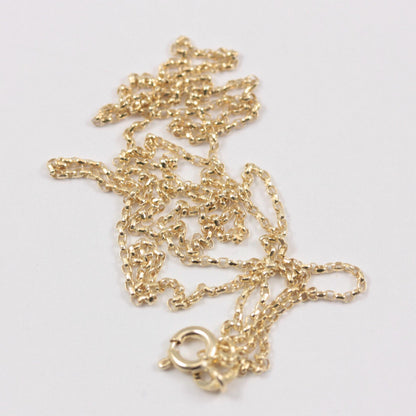 solid 9ct yellow gold diamond cut belcher chain 