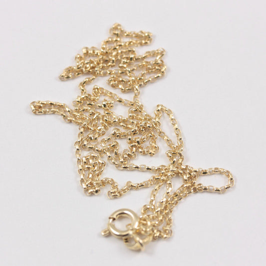 solid 9ct yellow gold diamond cut belcher chain 