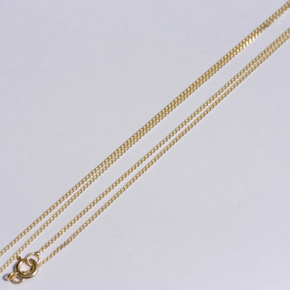Solid 9ct Yellow Gold Micro Curb Chain, 0.7mm