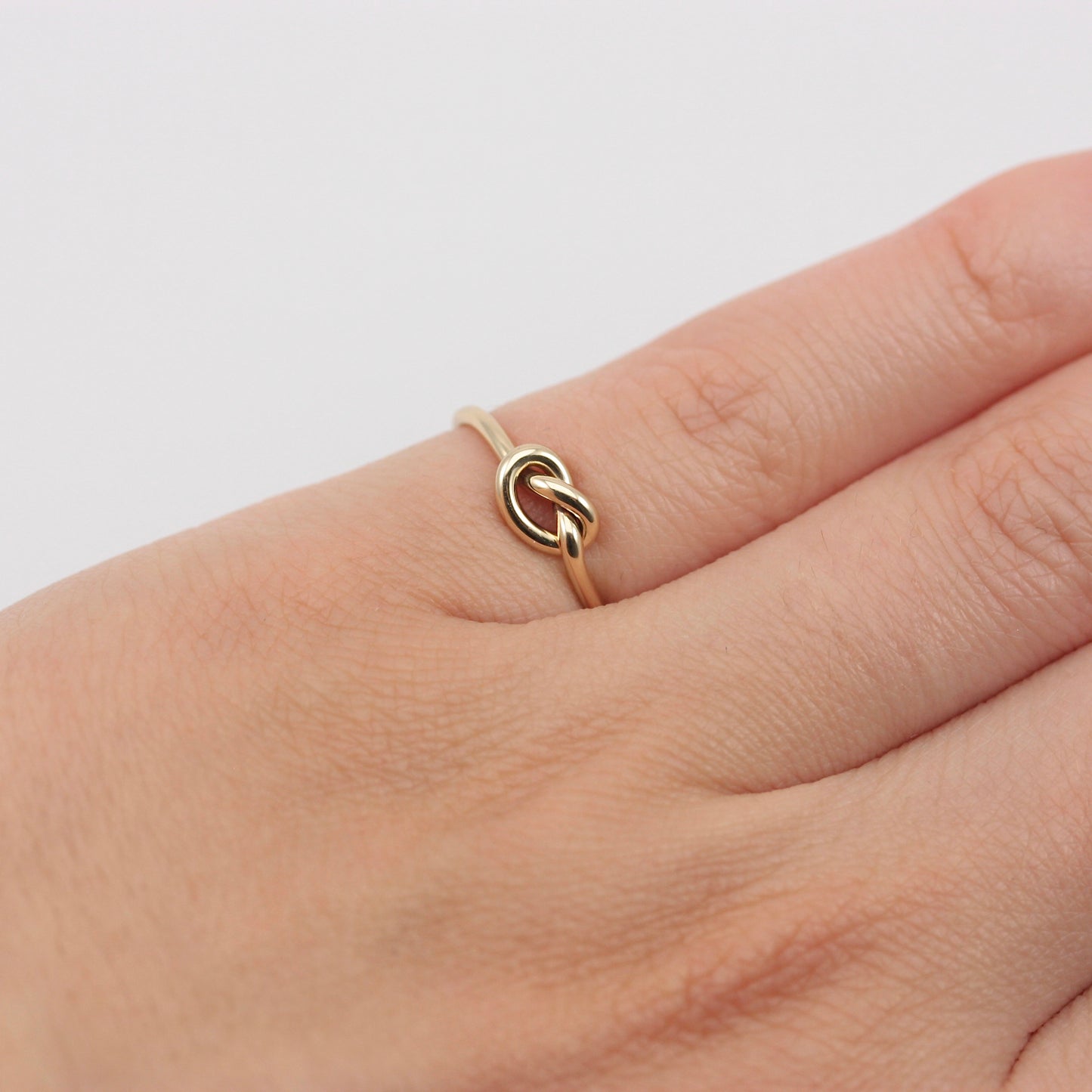 Vintage 9ct Gold Overhand Knot Ring, 1979