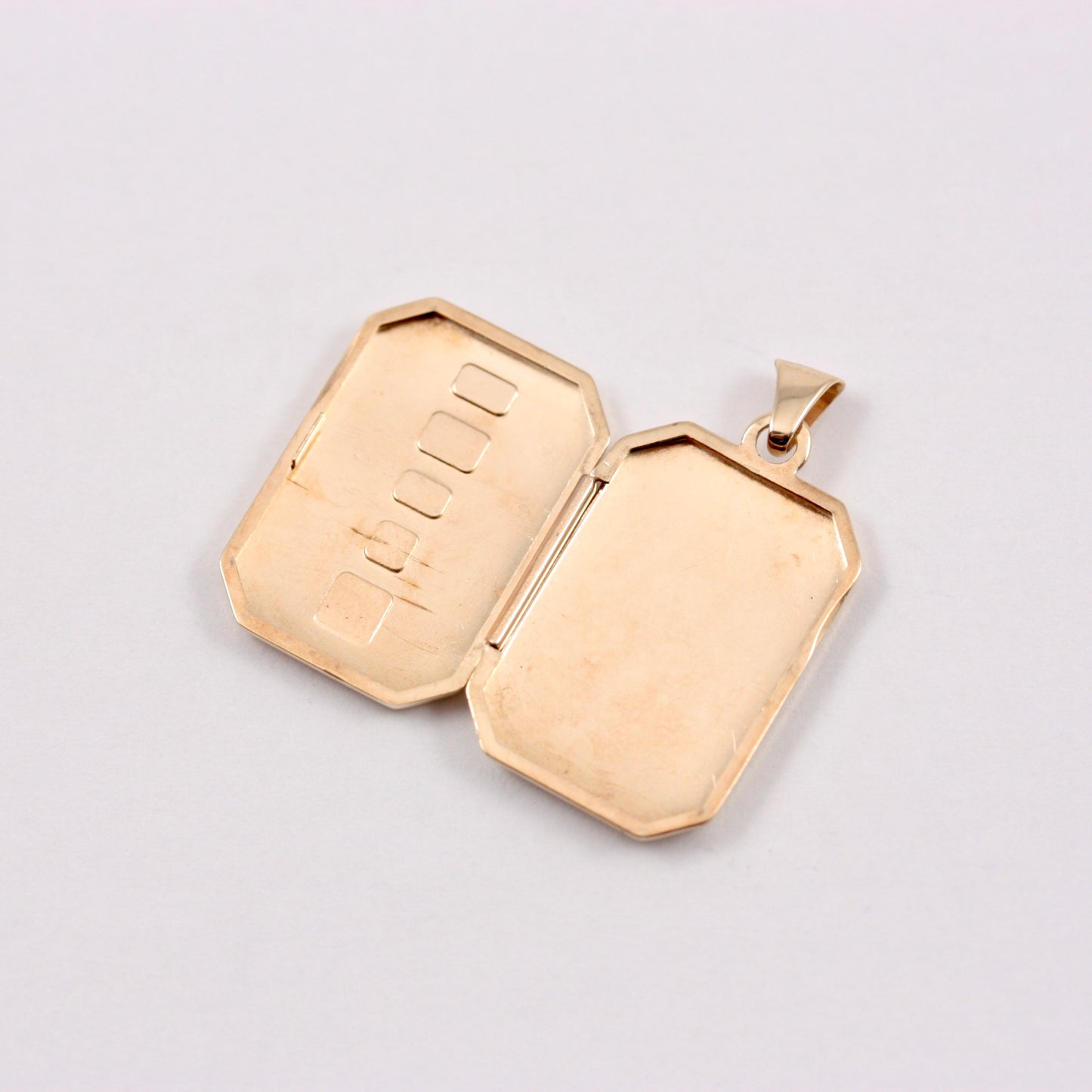 Vintage 9ct Gold Ingot Style Locket 2000 Millennium Hallmarked