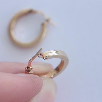 Pre-owned 9ct Gold Plain Hoop Earrings, 2002