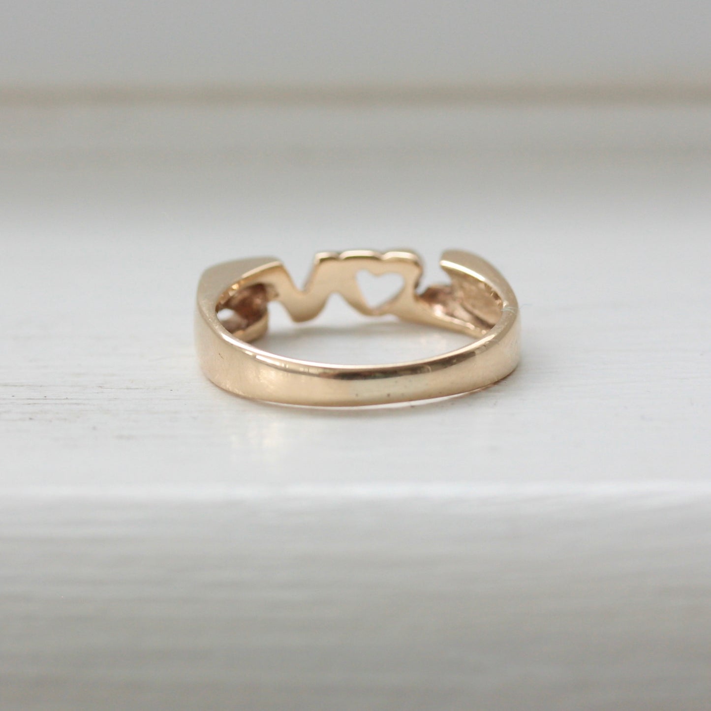 Vintage 9ct Gold 'LOVE' Ring, 1986