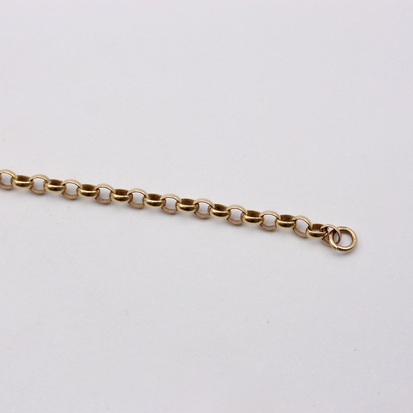 Vintage 9ct Gold Oval Belcher Chain Bracelet, 6.75 inches, 3.2g