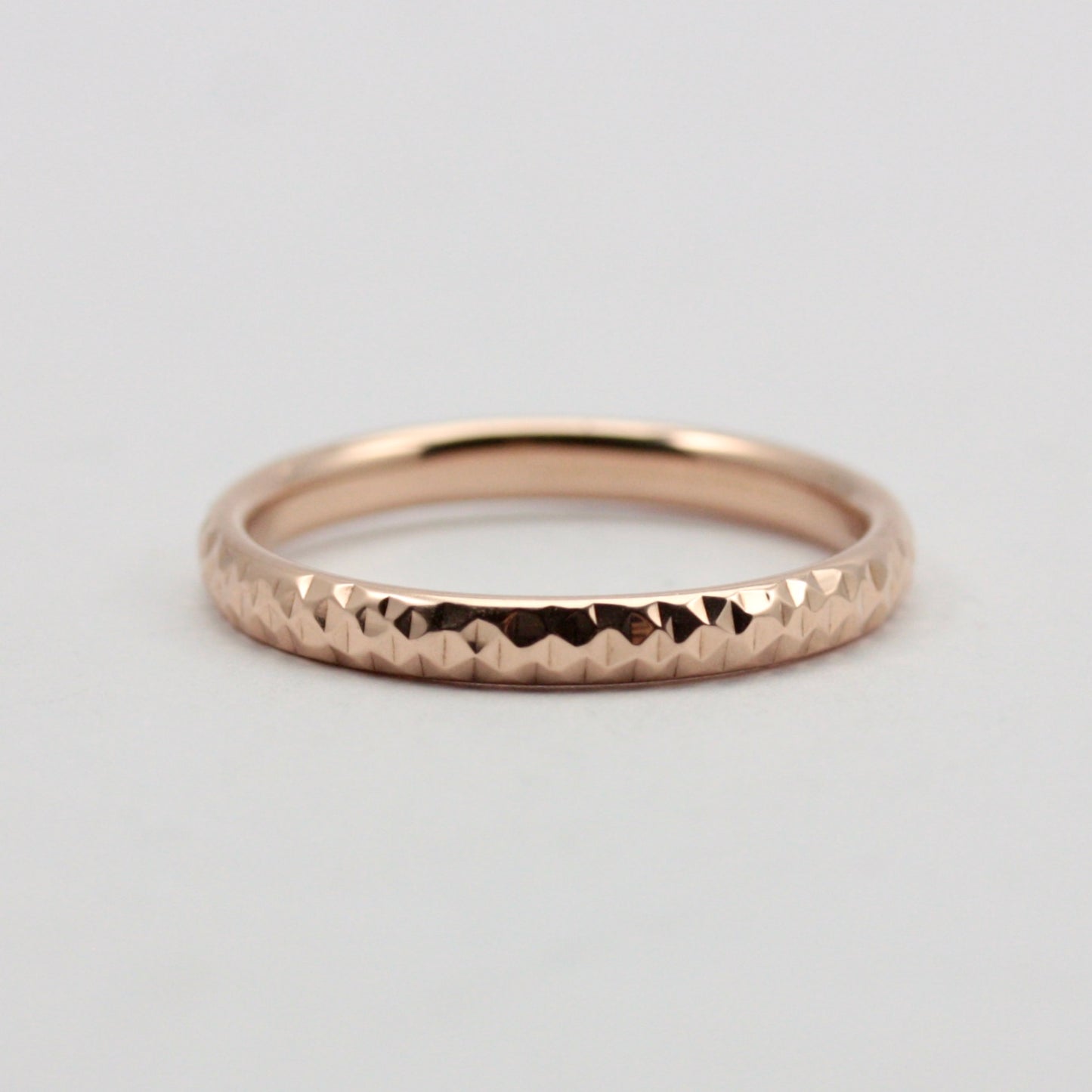 Pre-owned 9ct Rose Gold Textured Band Ring