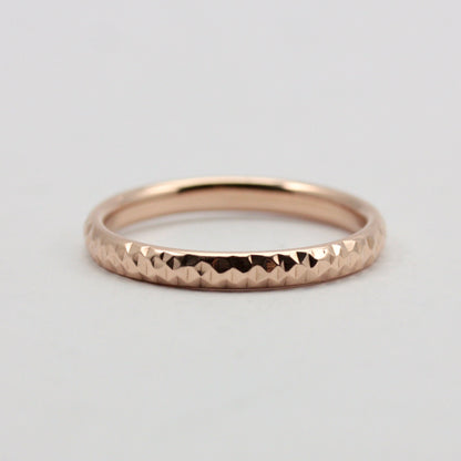 Pre-owned 9ct Rose Gold Textured Band Ring