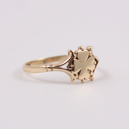 Vintage 9ct Gold Clover / Shamrock Ring, 1995