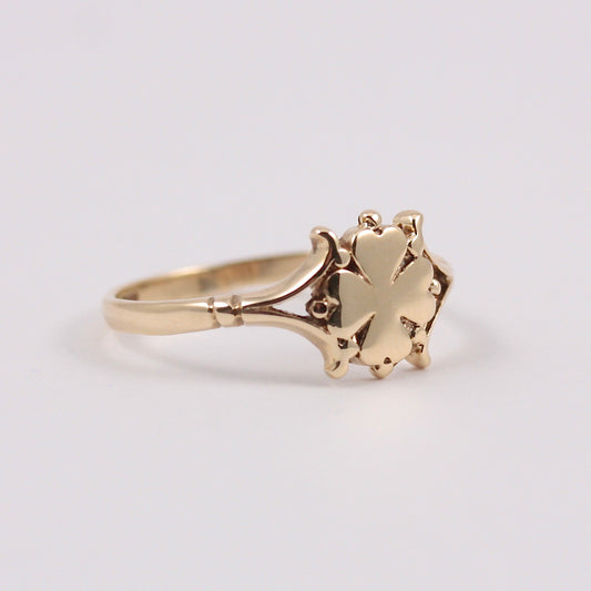 Vintage 9ct Gold Clover / Shamrock Ring, 1995