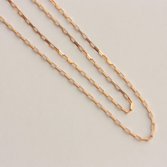 Pre-owned 9ct Gold Paper Link Chain Necklace, 20 inches, Unoaerre