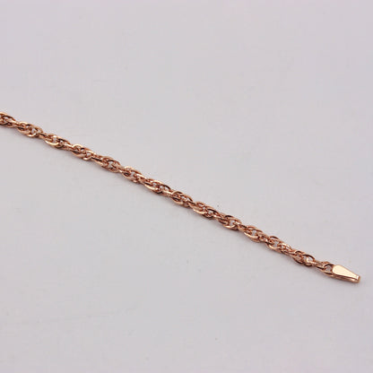 Pre-owned 9ct Rose Gold Prince of Wales Chain Bracelet, 7.5 inches