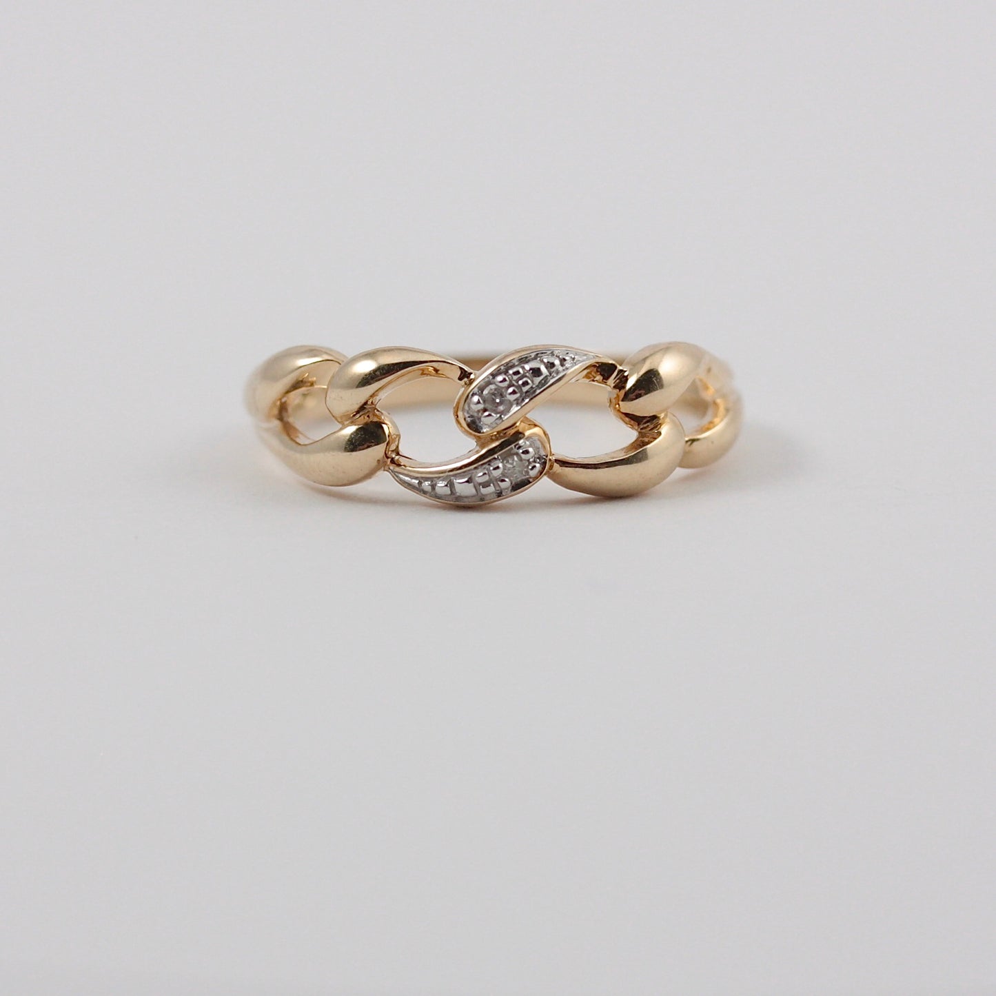 9ct gold chain ring 
