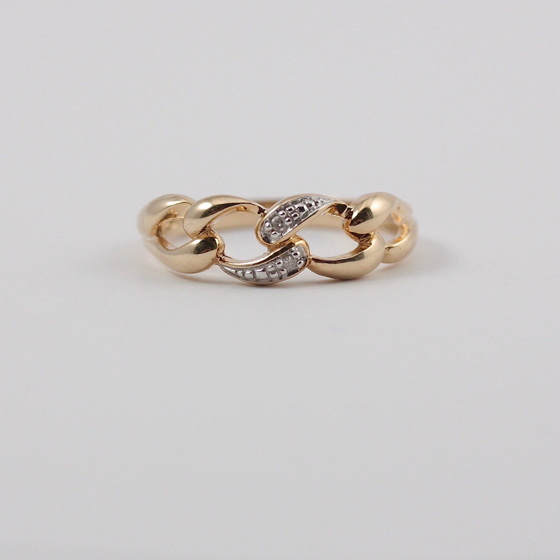 9ct gold chain ring 