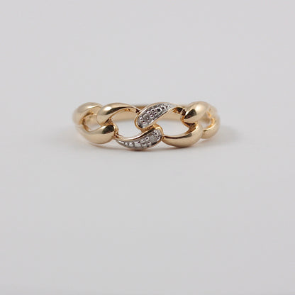 9ct gold chain ring 