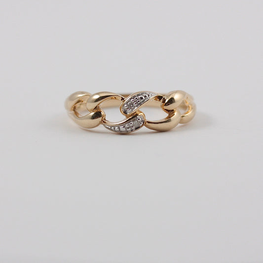 9ct gold chain ring 