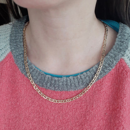 Pre-owned 9ct Gold Anchor Chain Necklace, 20 Inches