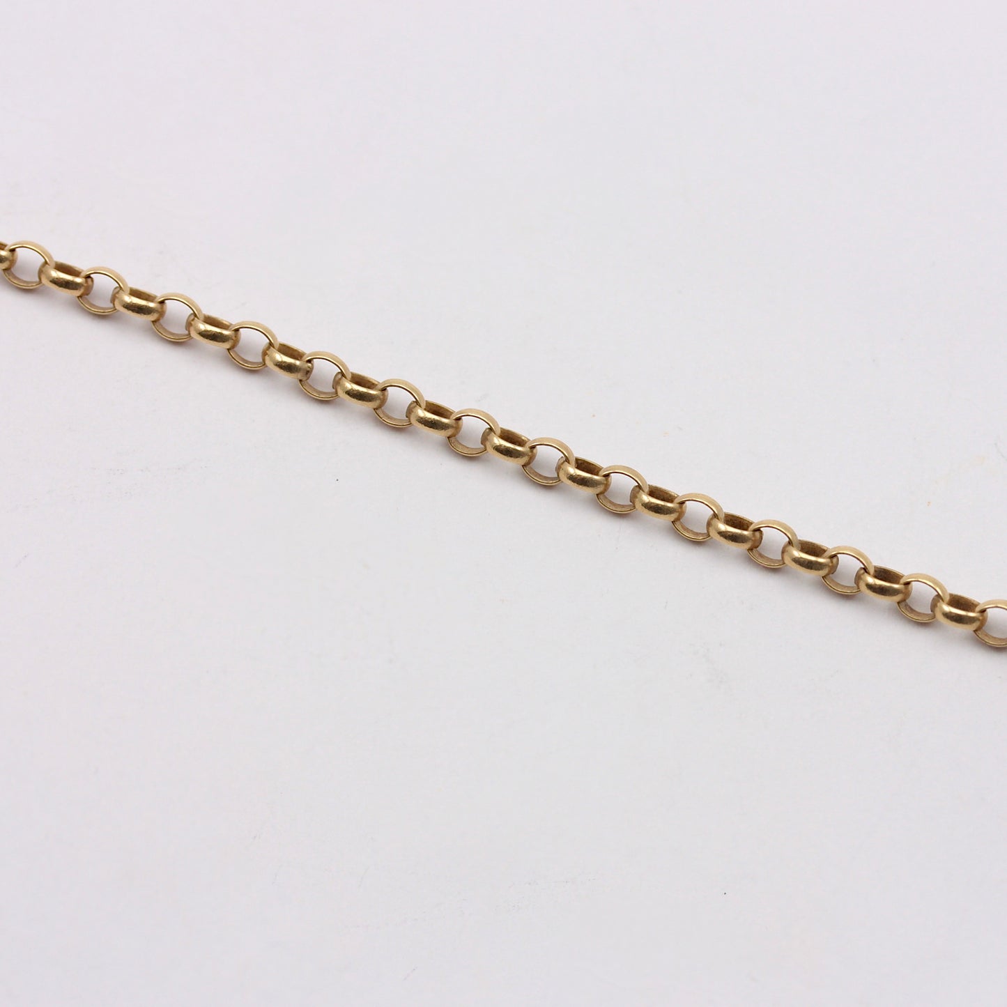Vintage 9ct Gold Oval Belcher Chain Bracelet, 6.75 inches, 3.2g