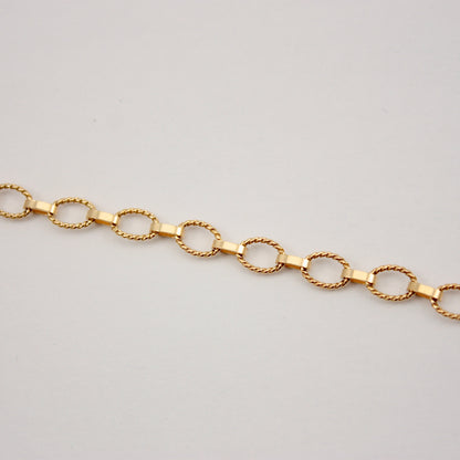 Vintage 9ct Gold Rope Link Bracelet, 1992, Unoaerre