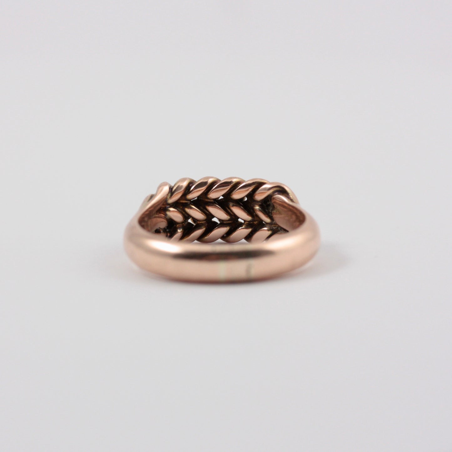 Antique 9ct Gold Two Row Keeper Ring, 1895