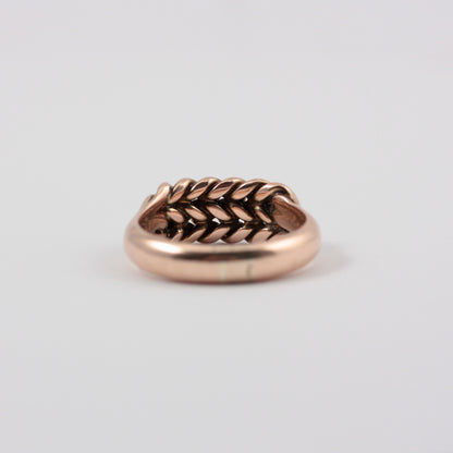 Antique 9ct Gold Two Row Keeper Ring, 1895