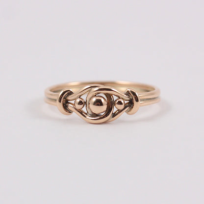 Antique Victorian 9ct Gold Keeper Knot Ring, 1896