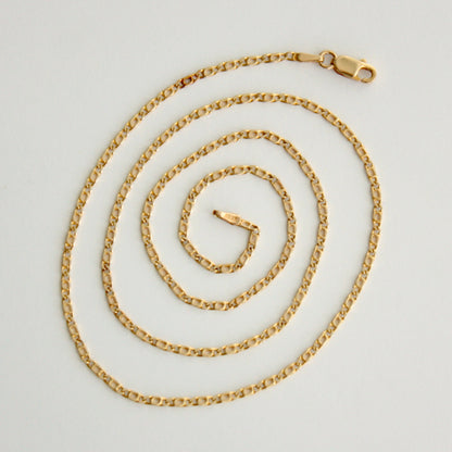 Pre-owned Italian 14K Gold Fancy Link Chain Necklace, 20 inches