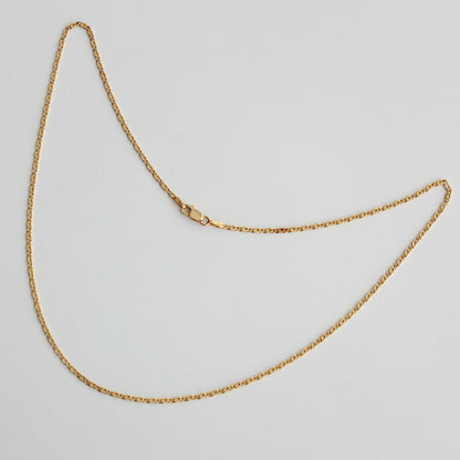 Pre-owned Italian 14K Gold Fancy Link Chain Necklace, 20 inches