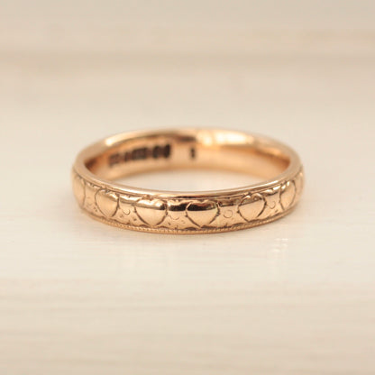vintage 9ct gold wedding band