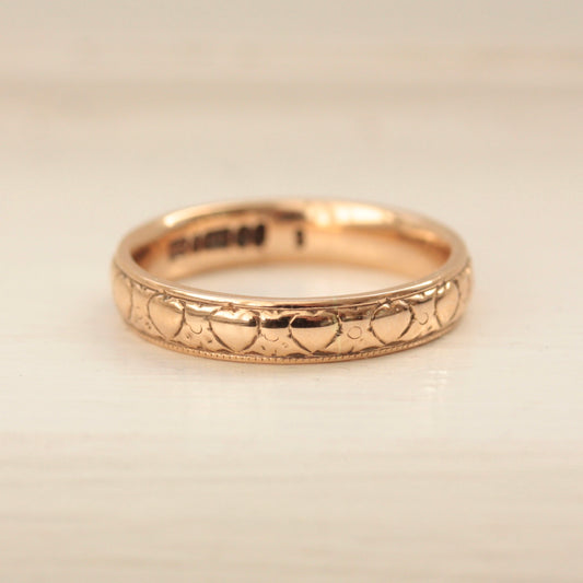 vintage 9ct gold wedding band