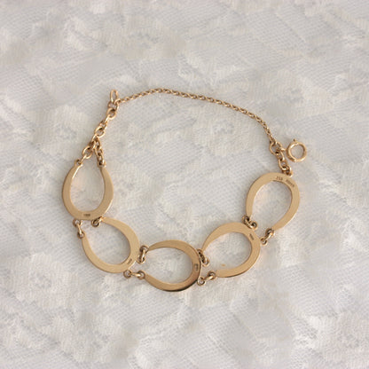 vintage 9ct gold horseshoe bracelet