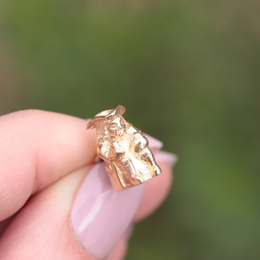 vintage 9ct gold toby jug charm 1967