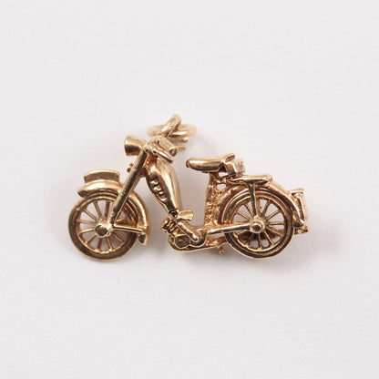 vintage 9ct gold motorcycle charm