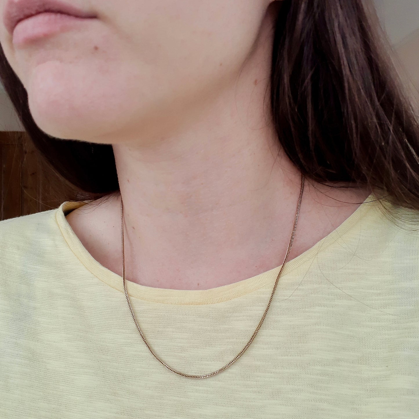 Vintage 9ct Gold Foxtail Chain Necklace, 1979