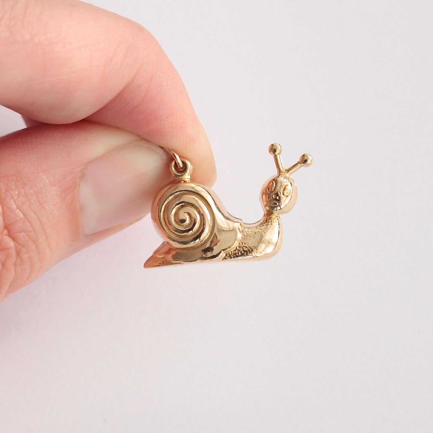 Vintage 9ct Gold Snail Charm, 1979