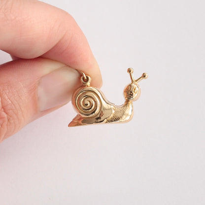 Vintage 9ct Gold Snail Charm, 1979