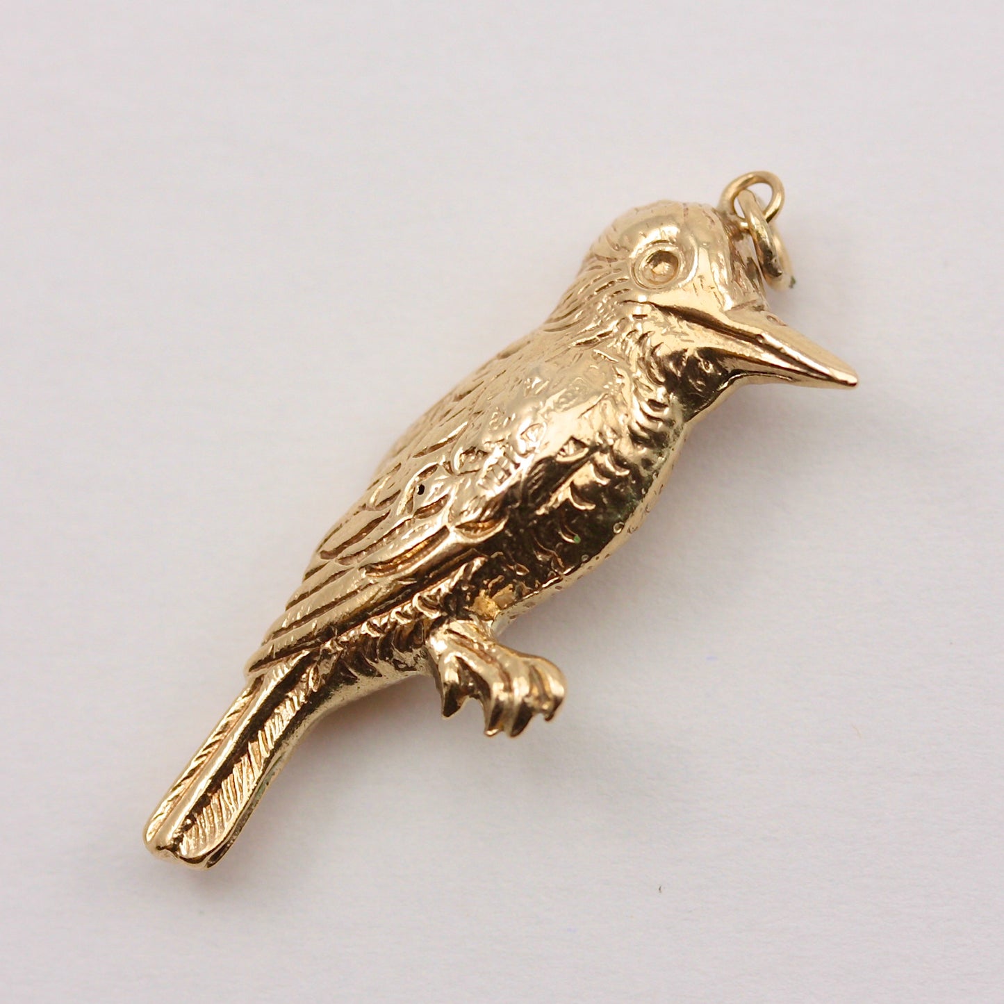 Vintage 9ct Gold Woodpecker Charm, 1961