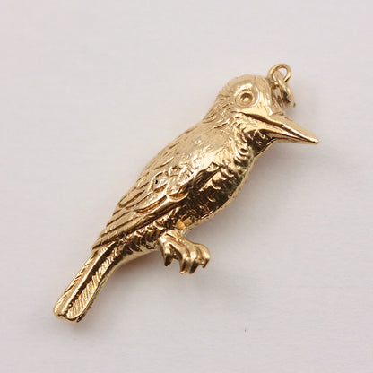 Vintage 9ct Gold Woodpecker Charm, 1961
